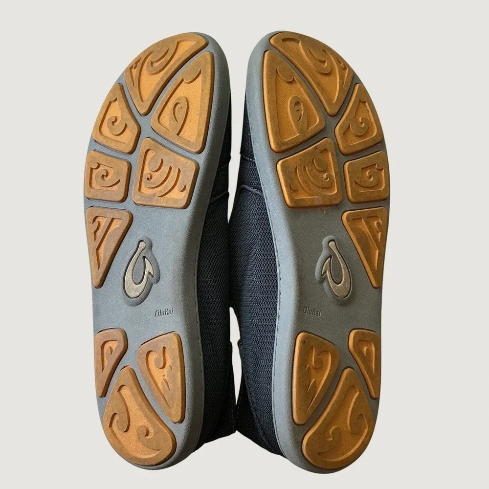 OluKai Nohea Mesh Mens Slip On Shoes Charcoal Dark Shadow 10188-4242 Size 13
